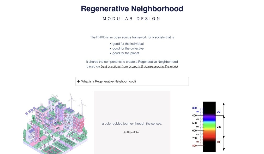 Regenerative Neighborhood modular design site