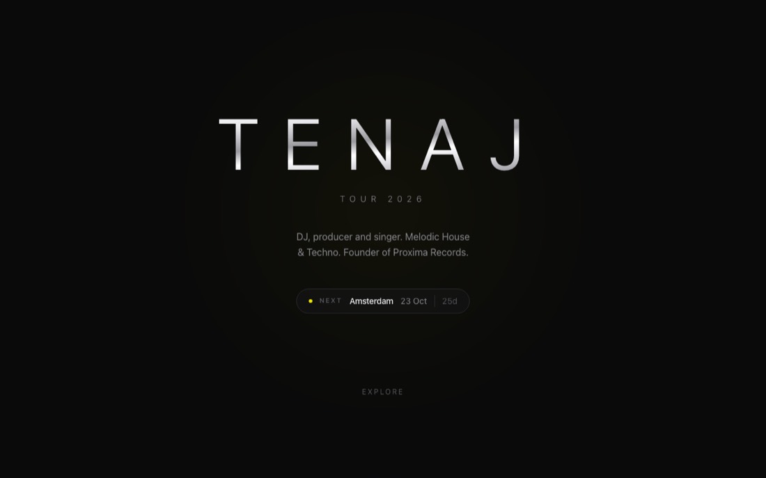TENAJ Tour 2026 site