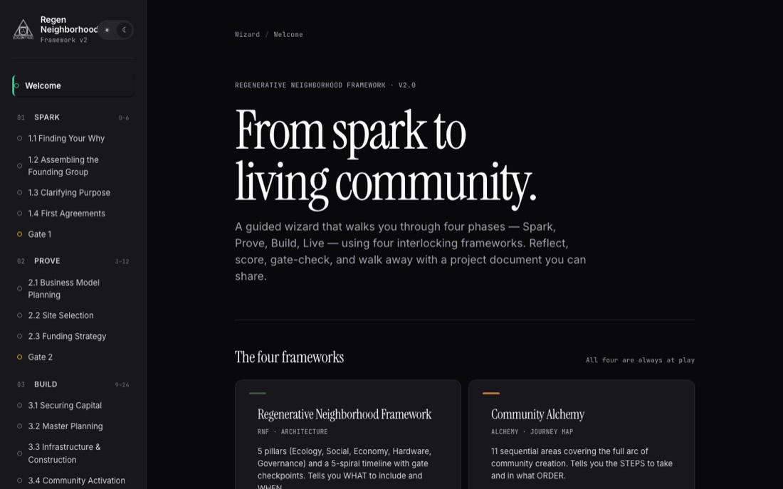 Framework Wizard interface